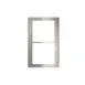 GET 82720A2 Tile Servingware Inset, 20-13/16" x 12.75" Stainless Steel with Two Square Cut‑Outs 1 image