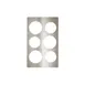 GET 82722A4 Tile Insert, 20-13/16" x 12.75" Stainless Steel with Large and Small Round Cut‑Outs 1 image