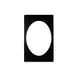 GET 82728B5 Tile Inset – 21-11/16" x 13-1/4" Stainless Steel With Oval Cut‑Out For CO006 Casserole 1 image