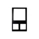 GET 82729A8 Bugambilia Tile Inset, 20-13/16" x 12-3/4", Stainless Steel with Large & 2 Sm Cut‑Outs 1 image