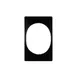 GET 82730A17 Bugambilia Tile, 20-13/16" x 12-3/4" Stainless Steel With Large Oval Cut-Out 1 image