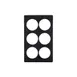 GET 82737A18 Bugambilia Tile Serving Inset, Six Round Cut‑Outs, 20‑13/16" × 12‑3/4" Stainless Steel 1 image