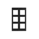 GET 82738A19 Tile Servingware Insert, Six Square Cut-Outs, 20-13/16" x 12.75" Stainless Steel 1 image