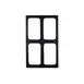 GET 82739A20 Tile Inset, 20-13/16" x 12.75" Stainless Steel With Four Rectangular Cut‑Outs 1 image