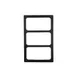GET 82741B22 Tile Inset, 21-11/16" x 13.25" Stainless Steel with Three Rectangular Cut‑Outs 1 image