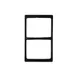 GET 82743A24 Bugambilia Tile, 20-13/16" x 12-3/4", Stainless Steel with Two Rectangular Cut‑Outs 1 image