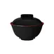 GET B-123-F Fuji™ Bowl, 12 oz ½ qt 4‑3/4" Dia × 2‑1/4" H, Round Red/Black Melamine Lid, - 1 Dozen 1 image