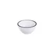 GET B-140-W/BK Enamelware Bowl, 5" Diameter, 14‑Oz (16‑Oz Rim‑Full), White, Melamine - Dozen 1 image