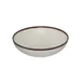 GET B-320-CRM 4 Qt. (4.56 Qt. Rim-Full) Cream Brown Trim Melamine Bowl, 12.25" Dia. x 3.25" H 1 image