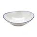 GET B-60-W/CB Bistro™ Enamelware Bowl, 6 Oz, 5‑3/4" diameter, White with Blue Trim, Melamine, 1 Dozen 1 image