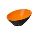 GET B-792-OR/BK Brasilia™ Bowl, 9" Dia. x 4-3/4"H, 24 Oz., Melamine, Two-Tone Orange/Black 1 image