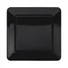 GET B12-B Plate, 12" x 1-1/2" H, Square, Wide Rim, Black Melamine, Break/Chip/Stain Resistant 1 image