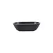 GET B249102-SLVB Elite Bowl, 45 Oz., 10-1/8"L x 5-7/8"W x 3"H, Oval Melamine, Black with Silver Rim 1 image