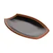 GET BAL101 Cheforward Balance Plate, 10"L x 7"W, Rectangular, Melamine, Black/Matte Terra Cotta 1 image
