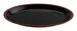 GET BAL107 Cheforward Balance Platter, 10" x 5-7/8", Oval, Melamine, Shiny Black/Matte Terra Cotta 1 image