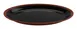 GET BAL108 Cheforward Platter – 11" x 6-1/2" Oval Melamine, Black/Matte Terra Cotta, Dishwasher Safe 1 image