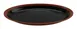 GET BAL109 Balance Platter, 12"x7" Oval, Melamine, Two-Tone Black/Matte Terra Cotta 1 image