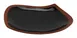 GET BAL111 Cheforward Balance Leaf Platter, 11" x 8.68", Melamine, Shiny Black/Matte Terra Cotta 1 image