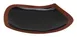 GET BAL112 Cheforward Balance Leaf Platter, 12" x 9-1/2", Melamine, Two-Tone Black/Matte Terra Cotta 1 image