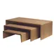 GET BAMRISERR12 Riser Set Natural Bamboo Rect. 12"x24"x8", 12"x18"x6" & 12"x12"x4" Wood Base - Set 1 image