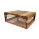 GET BB-RECT-14-UR Urban Bread Box 14-3/4"W x12-3/4"D x5"H Stackable Acrylic Drawer Rustic Wood - Set 1 image