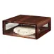 GET BB-RECT-14-W - Renewal™ Bread Box, 14-3/4"W x12-3/4"D x5"H, Stackable Walnut Acrylic Drawer - Set 1 image