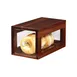 GET BB-SQ-7-W Urban Renewal Bread Box 12.25" W x 6" D x 6" H Stackable Walnut/Acrylic Drawer - Set 1 image