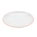GET BF-1050-GF Settlement Dinner Plate, 10-1/2" Round Melamine, White/Pink, Dishwasher Safe - Dozen 1 image