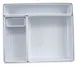 GET BN-ABCDEF-W Milano Bento Box with Lid, 11.75"L x 9.9"W x 3.2"H, White Melamine - Set 1 image