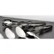 GET BSRIM-09 Salad Tongs, 6" Length, One-Piece, 18/8 Stainless Steel, Mirror 1 image