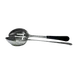 GET BSRIM-25 Portion Control Spoon, 4 Oz., 12" Slotted, 18/8 Stainless Steel, Perforated 1 image