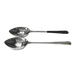 GET BSRIM-31 Portion Control Spoon, 4 Oz, 12", Solid Stainless Steel, Black Handle 1 image