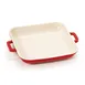 GET CA-004-RW/CC Heiss Mini Grill Pan, 6"x6" 10oz, Red/White, Cast Aluminum, Ceramic Enamel 1 image