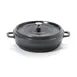 GET CA-005-GR/BK/CC Braiser Pan, 3 Qt, 10‑1/4" Dia x 2‑7/8" H, Aluminum, Gray/Black, Enamel Finish 1 image