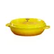 GET CA-005-Y/BK/CC Heiss™ Braiser Pan, 3 Qt, 10" Dia, Yellow/Black, Aluminum Base, Ceramic Enamel 1 image