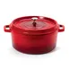 GET CA-006-R/BK/CC Heiss™ Dutch Oven, 6‑7 Qt, 11" Dia x 4½" H, Red, Enamel, Induction, 500°F 1 image