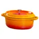 GET CA-007-O/BK Heiss™ Dutch Oven, 6.5‑Qt (7‑Qt Rim), Orange/Black, Aluminum Enamel, 500°F - Set 1 image