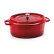 GET CA-007-R/BK/CC Dutch Oven, 6.5/7 Qt Oval 12-1/8" x 9-7/8" x 4-1/4", Red/Black Aluminum Finish 1 image