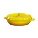 GET CA-008-Y/BK/CC Heiss™ Braiser Pan, 12", 4‑5 Qt, Yellow/Black, Aluminum, Induction, 500°F, Lid 1 image