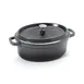 GET CA-009-GR/BK Heiss™ Induction Dutch Oven, 3.5 Qt, 10.25"×7.9"×3.5" Aluminum, Gray, 500°F - Set 1 image