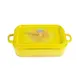 GET CA-010-Y/BK/CC Induction Roaster, 5 Qt, 12-7/8"x10-7/8"x2-3/4", Yellow/Black Aluminum Enamel, Lid 1 image