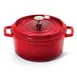 GET CA-011-R/BK/CC Heiss™ Dutch Oven, 2.5‑Qt, 7‑7/8" Dia x 3‑1/2" H, Red/Black, Aluminum Enamel 1 image