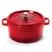 GET CA-012-R/BK/CC Heiss™ Dutch Oven, 4-5 Qt (9.5" Dia x 4.25" H), Red/Black, Aluminum Enamel 1 image