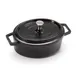 GET CA-103-BK/BK/CC Heiss Mini Induction Pot, 12 oz, 5-1/2" x 4-1/4" x 2" Oval, Black, Ceramic Enamel 1 image