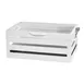 GET CH-FULL-W Curator™ Chafer Crate Frame, 21-3/4" x 13-1/2" x 9-1/2", White Steel, Tritan Lid 1 image