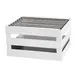 GET CH-HALF-W Chafer Crate Frame, 14-1/2" x 11-3/4" x 8", White Stainless Steel, Grill & Riser 1 image