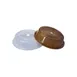 GET CO-101-A Amber Plate Cover, 10.6"-11.4" Round, Break-Resistant, BPA Free Polypropylene - 1 Dozen 1 image