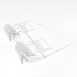 GET CO-44-CL Urban Renewal Square Hinged Acrylic Lid, 4" x 4", Fits 4" Jar (GL-444 & WB-444) - Set 1 image