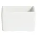 GET COMP01WW Bugambilia Salad Bar Bowl, 25.4 oz, 5"x5"x3", Square, 0.3-0.9 qt, Cast Aluminum, White 1 image