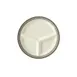 GET CP-10-CA Diamond Cambridge Plate – 10-1/4" 3‑Compartment, White/Gray Rim, Melamine - 1 Dozen 1 image